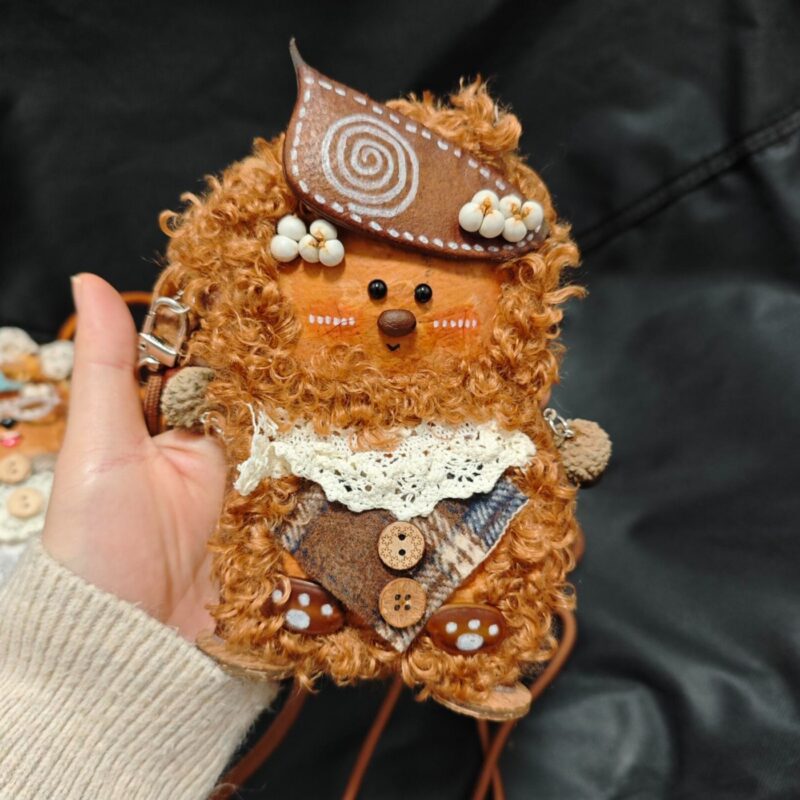 Curly Bear Pod Crossbody Bag