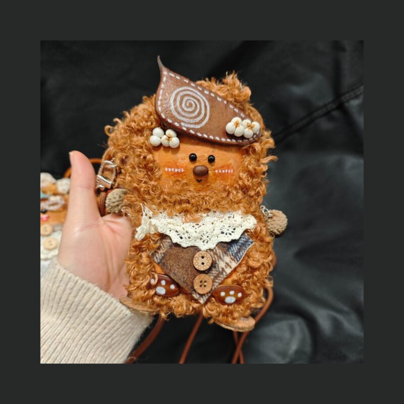 Curly Bear Pod Crossbody Bag