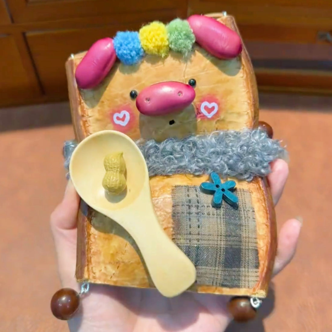 Handmade Rainbow Piglet Pod Baby