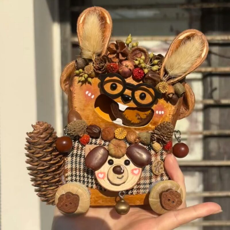 Double-Sided Pod Baby – Woodland Bunny & Cozy Puppy