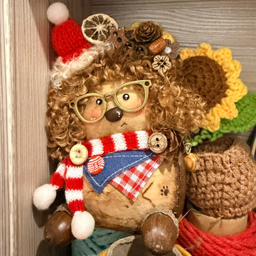 Handmade Christmas Hedgehog Pod Baby